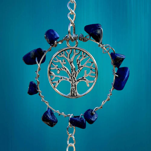 attrape soleil SUSPENSION AVEC VERRE CRISTAL et Lapis lazuli