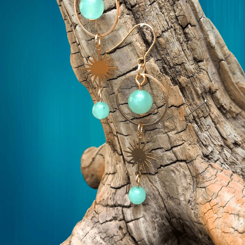 boucle d'oreille en pierre naturelle