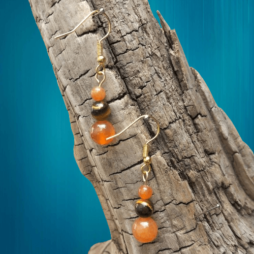 boucle d'oreille en pierre naturelle
