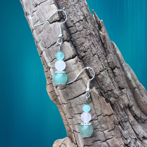 boucle d'oreille en pierre naturelle
