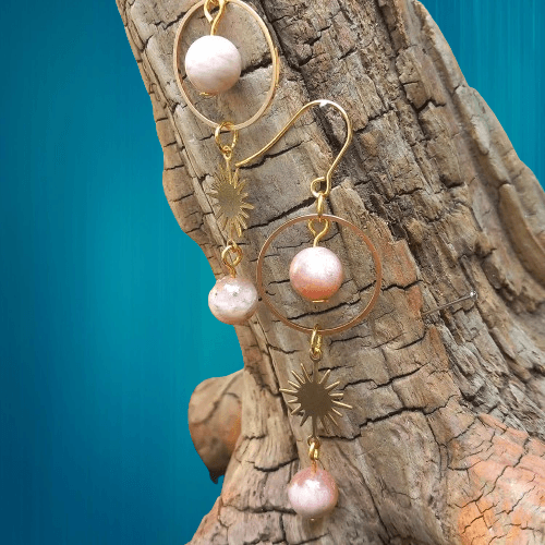 boucle d'oreille en pierre naturelle