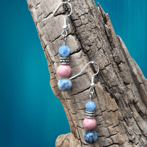 boucle d'oreille en pierre naturelle