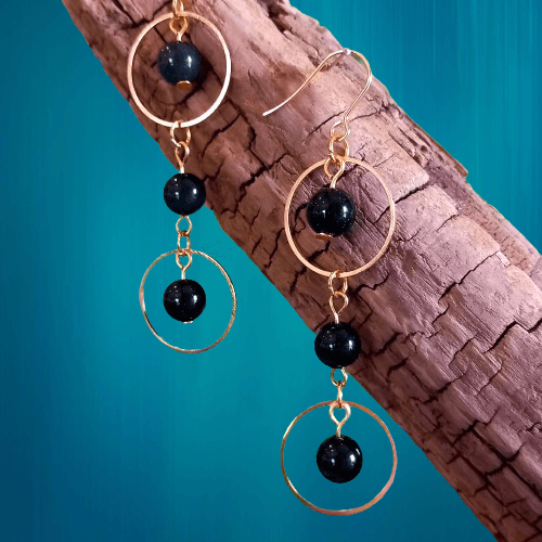 boucle d'oreille en pierre naturelle