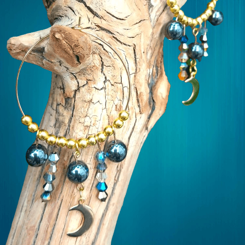 boucle d'oreille en pierre naturelle