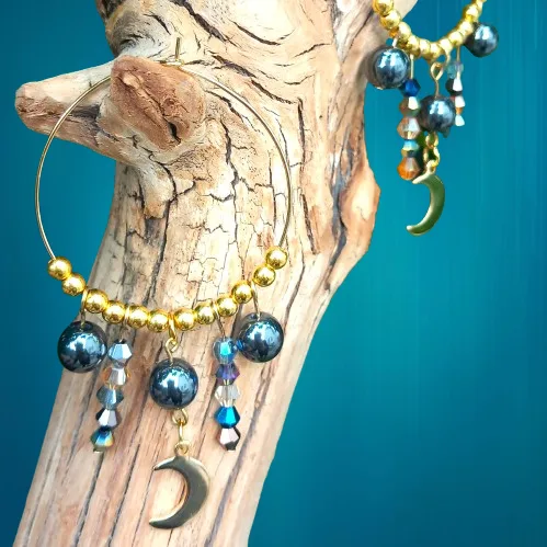 boucle d'oreille en pierre naturelle