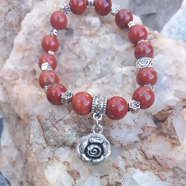 Bracelet en jaspe rouge