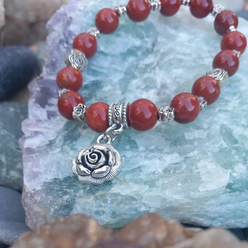 Bracelet en jaspe rouge