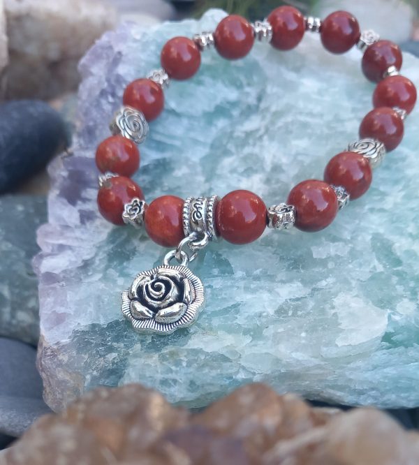 Bracelet en jaspe rouge