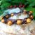 bracelet macramé pierre naturelle en bois fossilisé