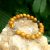 bracelet en pierre naturelle de pierre-de-lave et bois fossilise