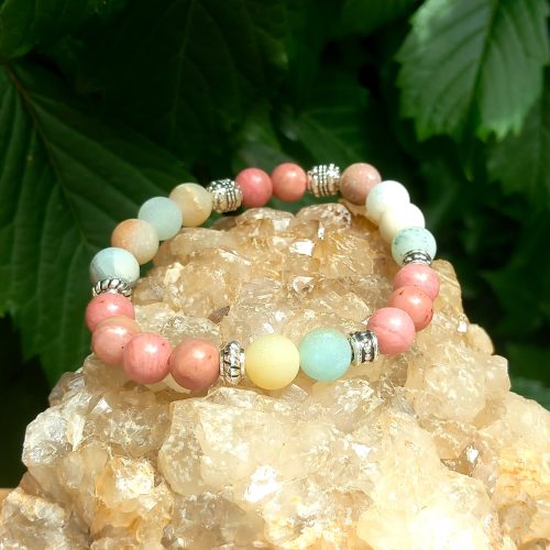 Bracelet en Amazonite et Rhodonite