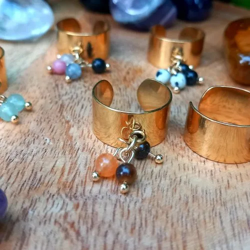 lame-agit-bague (7) bague en acier inoxydable et pierre naturelle