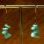Boucles d’oreilles en amazonite du Pérou couleur turquoise