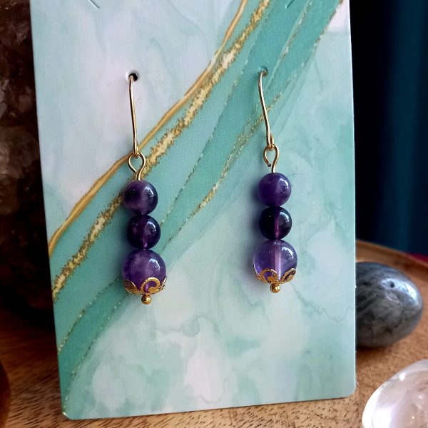 boucles d'oreille en améthyste