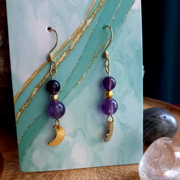 boucles d'oreille en améthyste