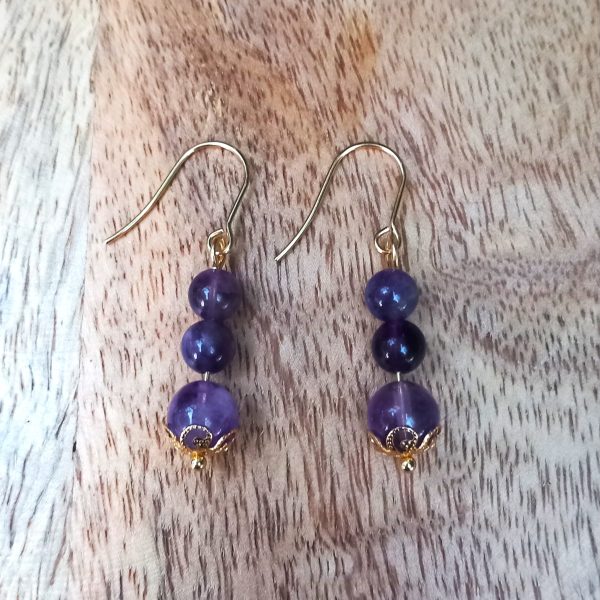 boucles d'oreille en améthyste