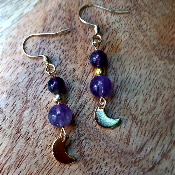 boucles d'oreille en améthyste