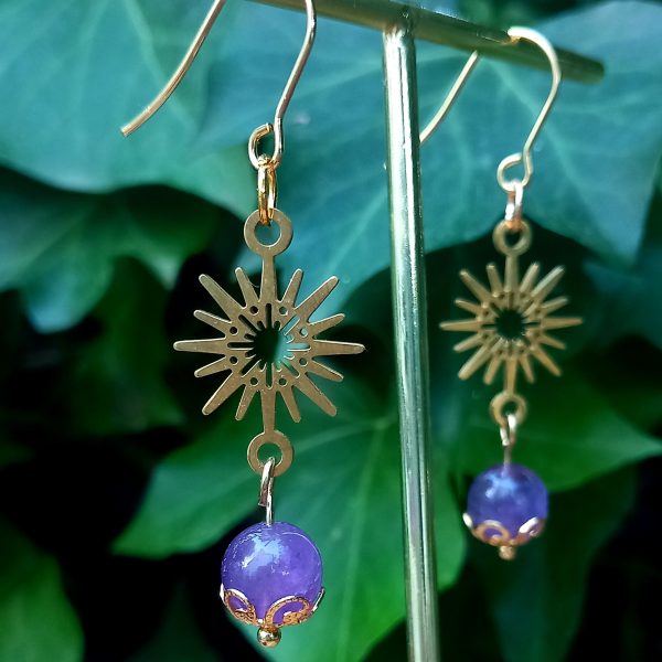 boucles d'oreille en améthyste