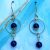 Boucles d’oreille en onyx avec cercle doré