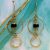 Boucles d’oreilles en onyx noir avec cercles dorés