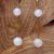 Boucles d’oreilles en quartz rose avec soleil doré – fait main