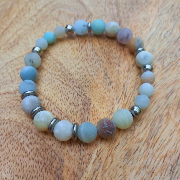 bracelet en pierre naturelle fait main en amazonite