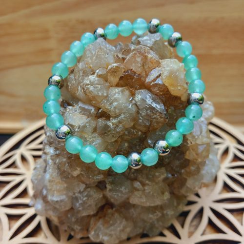 bracelet en pierre naturelle fait main en aventurine verte