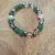 lame agit bracelet pierre naturelle en aventurine verte et cristal de roche (1) bracelet en pierre naturelle fait main en aventurine verte et cristal de roche