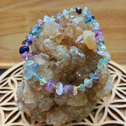 bracelet en pierre naturelle fait main en fluorite