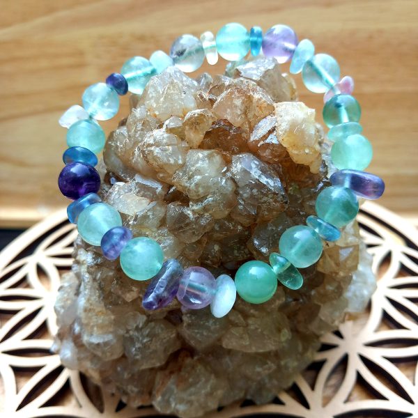 bracelet en pierre naturelle fait main en fluorite