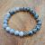 bracelet en pierre naturelle howlite et jaspe dalmatien