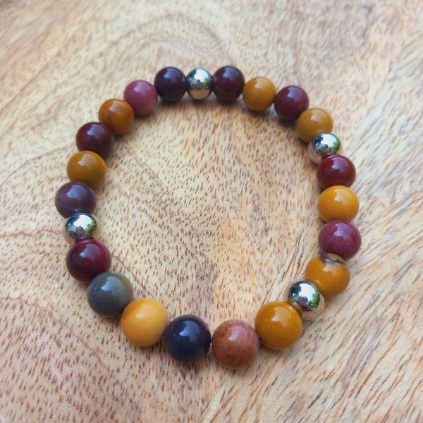 bracelet en pierre naturelle en jaspe mokaite