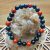 bracelet en pierre naturelle fait main en obsidienne et jaspe rouge