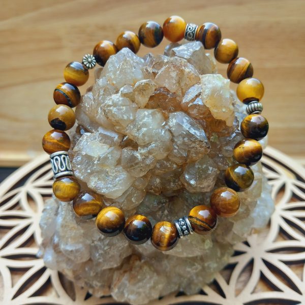 bracelet en pierre naturelle fait main en oeil de tigre