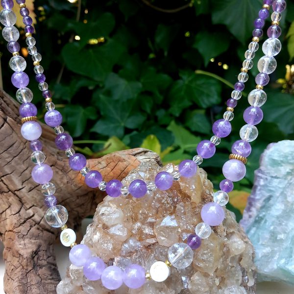 collier en pierre naturelle en améthyste