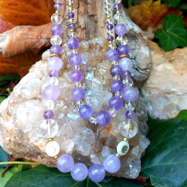 collier en pierre naturelle en améthyste