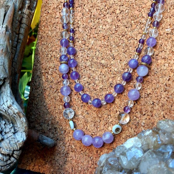 collier en pierre naturelle en améthyste