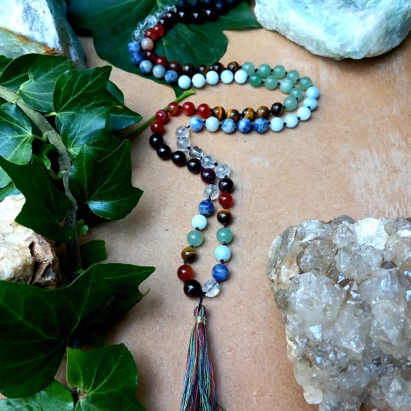 collier mala en pierre naturelle 7 chakras