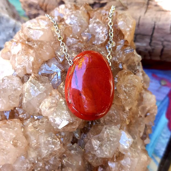 pendentif jaspe rouge