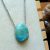 pendentif amazonite multicolore sur chaîne argenté
