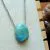 lame agit pierre naturelle collier amazonite (14) pendentif amazonite multicolore sur chaîne argenté
