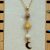 Collier pendentif inox dorée Soleil, Lune, avec Pierre de Soleil & Pierre de Lune
